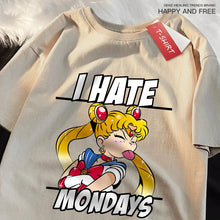 Load image into Gallery viewer, 🌙 Sailor Moon Tongue-Out Graphic T-Shirt – Playful Anime Streetwear