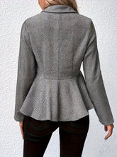 Load image into Gallery viewer, Women’s Plus-Size Solid Color Peplum Jacket – Casual Outerwear