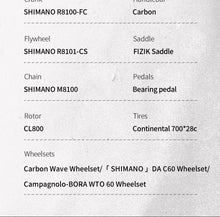 Load image into Gallery viewer, SAVA AEROX SLR8 Full Carbon Fiber Racing Grade Road Bike E-Shift Road Bike with SHIMAN0 ULTEGRA 8170 Di2 Kit UCI+CE Approved