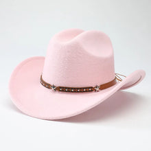 Load image into Gallery viewer, New denim hats for men and women, Western cowboy hats, five pointed star belt hats, soft woolen hats