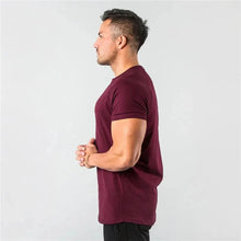 Load image into Gallery viewer, T Shirt Men Casual Short Sleeve Muscle Joggers Bodybuilding Tshirt Male Gym Fitness Tops Tee Streetwear Slim Fit Summer T-shirt