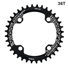Load image into Gallery viewer, RIDERACE Bicycle Crank Chainring 104BCD Round Shape Narrow Wide 32T/34T/36T/38T Mountain Bike Crankset Chainwheel Single Plate