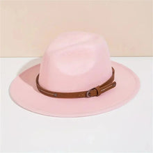 Load image into Gallery viewer, Unisex Wool Fedora – Flat-Brim Felt Hat for Fall & Winter