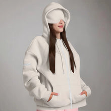 Load image into Gallery viewer, Women's Oversized Hoodies: Multi-Pocket Eyemask Sweatshirt