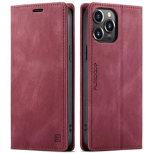 Load image into Gallery viewer, Vintage Wallet Case Card Holder Kickstand Built-in Magnetic Flip Leather Case for iPhone Leather Cases for iPhone 14 13 12 11 Pro Max Mini XR XS Max 8 7 6s Plus Wallet Flip Cover