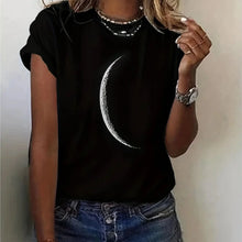Load image into Gallery viewer, Moon Print Crew Neck T-Shirt
