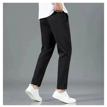 Load image into Gallery viewer, Ice Silk Men's Pants 2025 Summer New Black Gray Thin Business Casual Pants Outdoor Elastic Breathable Straight Leg Sweatpants