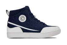 Load image into Gallery viewer, CALTO - S4132 - 2.6 Inches Taller (Navy Blue/White Sole) - Corduroy Ankle Top Sneak-boot