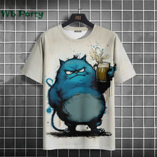 Load image into Gallery viewer, Cat Print shirts - Y2K Graphic T-Shirt