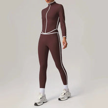 Load image into Gallery viewer, 🖤 Seamless Yoga Set – High Waist, Hip-Lifting