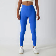 Load image into Gallery viewer, Seamless Ribbed Yoga Leggings – Tummy Control Fit