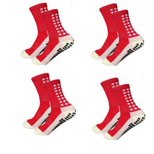 Load image into Gallery viewer, 4 Pack Men s Anti Slip Soccer Socks