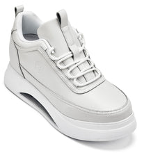 Load image into Gallery viewer, CALTO - S4926 - 3.2 Inches Taller (Bone/White Sole) - Chunky Elevated Platform Sneakers