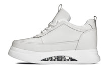 Load image into Gallery viewer, CALTO - S4926 - 3.2 Inches Taller (Bone/White Sole) - Chunky Elevated Platform Sneakers