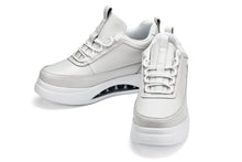 Load image into Gallery viewer, CALTO - S4926 - 3.2 Inches Taller (Bone/White Sole) - Chunky Elevated Platform Sneakers