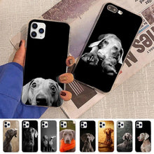 Load image into Gallery viewer, Dog Phone Case For Iphone 11 12 13 Mini Pro Max 8 7 6 6s Plus X 5 Se 2020 Xr Xs Case Shell Cute Funny Pattern Black Phone Case