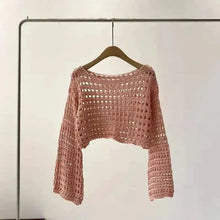 Load image into Gallery viewer, Women’s crochet knit beach cover up