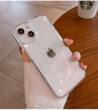 Load image into Gallery viewer, Luxury Glitter Bumper Clear Case for IPhone 14 13 12 11 Pro Max Mini X XS Max XR Cute Shining Shockproof Silicone Cover Hard Back Shockproof Protective Phone Cover For iPhone
