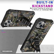 Load image into Gallery viewer, Magnetic Army Green Shockproof Durable Cover Compatible iPhone 14 Case for iPhone 14 Pro Max 14 Plus 11 12 13 Pro Max XS Camouflage Armor Heavy Protection Phone Case Cover