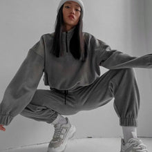 Load image into Gallery viewer, Women's 2 Piece Sportswear Set Hooded Sweatshirt Tracksuit Pants
