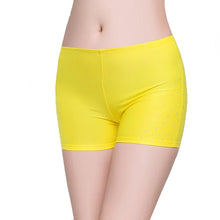 Load image into Gallery viewer, Belly Dance Safety Shorts Women's Belly Dance Clothes Leggings Tight-fitting Stretch Safety Pants with Diamonds Short Pants