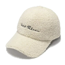 Load image into Gallery viewer, Lamb Wool Baseball Cap — Korean Style Plush Winter Sun Hat for Women