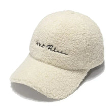 Load image into Gallery viewer, Lamb Wool Baseball Cap — Korean Style Plush Winter Sun Hat for Women