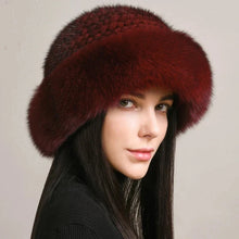 Load image into Gallery viewer, Women’s Faux Fur Knit Beanie
