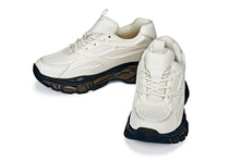 Load image into Gallery viewer, CALTO - S5283 - 2.6 Inches Taller (Beige/Translucent Onyx Sole) - Chunky Sole Sporty Sneakers