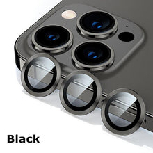 Load image into Gallery viewer, Camera Lens Protectors For iPhone 14 Pro Max Camera Metal Ring Protector Case Glass for iPhone 13mini 14plus 13 14pro Lens Film Camera Lens Protector Tempered Glass Camera Lens Protector
