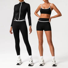 Load image into Gallery viewer, 🖤 Seamless Yoga Set – High Waist, Hip-Lifting