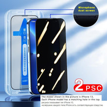 Load image into Gallery viewer, 2pcs Full Cover Screen Protector For iPhone 11 12 13 PRO MAX Privacy Glass For iPhone 14 Pro XS Max XR 13 12 mini Tempered Glass Tempered Glass Screen Protector Film 9H Hardness Anti Scratch Screen Protector