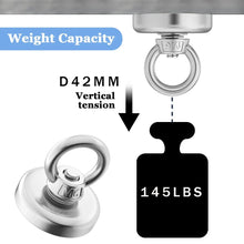 Load image into Gallery viewer, Super Strong Neodymium Fishing Magnets Heavy Duty imanes Magnet with Countersunk Hole Eyebolt for Salvage Magnetic Fishing