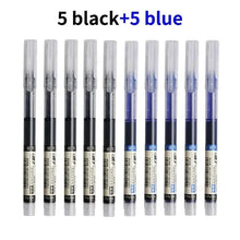 Load image into Gallery viewer, 10Pcs/set High Quality Needle Type Gel Pens Straight Liquid Ballpoint Pen Kawaii Stationery School Office Supplies Writing