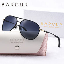 Load image into Gallery viewer, BARCUR Women’s Pink Metal Comfortable Fashionable Frame Polarized Sunglasses – Lightweight UV400 Blue Gradient Mirror Lenses Oval Fashion Shades for Summer Travel Beach Summer Outfits & Stylish Apparel Accessories