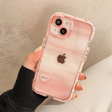 Load image into Gallery viewer, Cute Love Heart Soft Shockproof Bumper Transparent Phone Case For iPhone 12 13 Pro Max Silicone Back Cover Case Cute Side Small Pattern for Women Girls Soft Silicone Shockproof Protective Cover