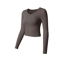 Load image into Gallery viewer, SculptFit Long Sleeve Yoga Crop Top