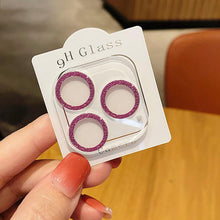 Load image into Gallery viewer, Glitter Full Cover Camera Lens Protector Glass For iPhone 13 12 11 Pro Max Mini 9H Tempered Glass for iPhone 12 Glass Lens Cover HD Clear Tempered Glass Back Camera Protector Ultra-Thin Easy Installation