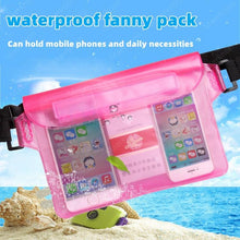 Load image into Gallery viewer, Waterproof Waist Bag Screen Touchable Phone Bag With Adjustable Belt 3 Layers High Waterproof Sealing Swimming Bag Large Size Transparent Underwater Protection Bag For iPhone Mobile Phone Pouch