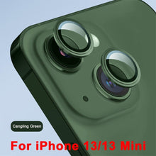 Load image into Gallery viewer, 3D Protective Glass Camera Protector Cover For iPhone 13 Pro Max i Phone 13Pro 13 Mini Rear Lens Metal Ring Protect Camera Lens Case Individual Metal Scratch Resistant HD Clear Case Tempered Glass Camera Case