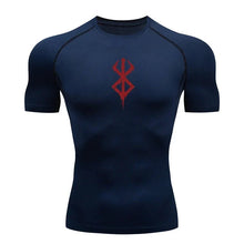Load image into Gallery viewer, Men's Print Compression Shirts Summer Short Sleeve Rash Guard Gym Workout T-shirt Athletic Quick Dry Baselayer Undershirts Tops