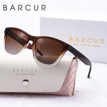 Load image into Gallery viewer, BARCUR Fashion Energetic Polarized Sunglasses for Women – Transparent Lightweight PC Frame Oval UV400 Protection Ladies Holiday Sun Glasses with Stylish Mirror Lens and Elegant White Gift Box – Perfect for Travel Beach & Summer Outings