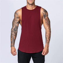 Load image into Gallery viewer, Men's Gym Clothing Summer Fitness Cotton Tank Top Men Jogging Bodybuilding Sleeveless Shirt Breathable O-Neck Casual Muscle Vest