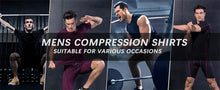 Load image into Gallery viewer, Men's Print Compression Shirts Summer Short Sleeve Rash Guard Gym Workout T-shirt Athletic Quick Dry Baselayer Undershirts Tops