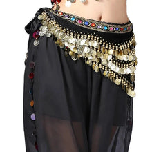Load image into Gallery viewer, 1PC New Style Belly Dance Belt Newest Multi-color Glass Silk Velvet Dancing Belt Scarf Crystal BellyDance Waist Chain Hip Scarf
