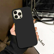 Load image into Gallery viewer, Unique Solid Color Soft Silicone Phone Cases For iPhone 13 12 11 14 Pro Max X XR XS Case For iPhone 12 13 Pro 7 8 SE Cover Silicone Phone Cover Ultra Slim Shockproof Protective Case for iPhone 14