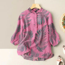 Load image into Gallery viewer, Vintage Cotton-Linen Button Down Blouse