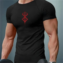 Load image into Gallery viewer, Men's Print Compression Shirts Summer Short Sleeve Rash Guard Gym Workout T-shirt Athletic Quick Dry Baselayer Undershirts Tops