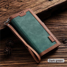 Load image into Gallery viewer, Luxury Magnetic Leather Flip Case For iPhone 14 13 12 Mini 11 Pro SE Card Holder Wallet Stand Cover Leather Wallet Flip Case Cover With Card And Cash Slot 360 Full Body Protection