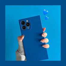 Load image into Gallery viewer, Fashion Candy Color Square Soft Silicone Phone Case For iPhone 13 11 12 Pro Max Bumper Shockproof Cover Square Silicone Camera Case Ultra Thin Lightweight Silky Soft Case Compatible with iPhone